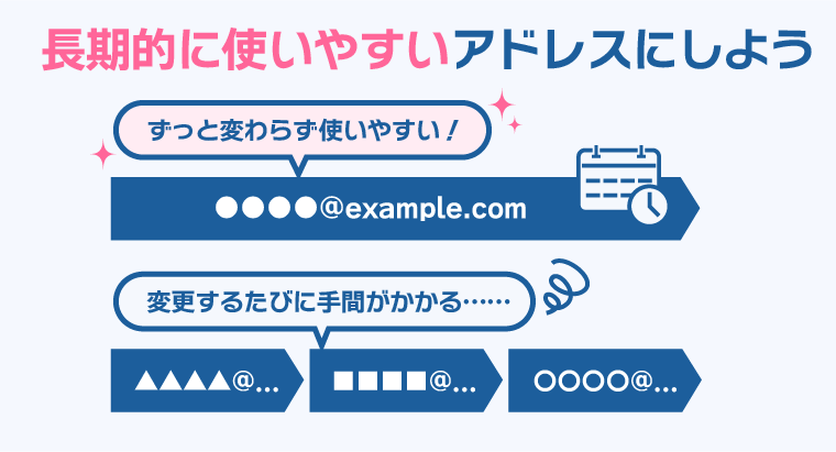 長期間、変更しなくても使えるアドレスにしよう